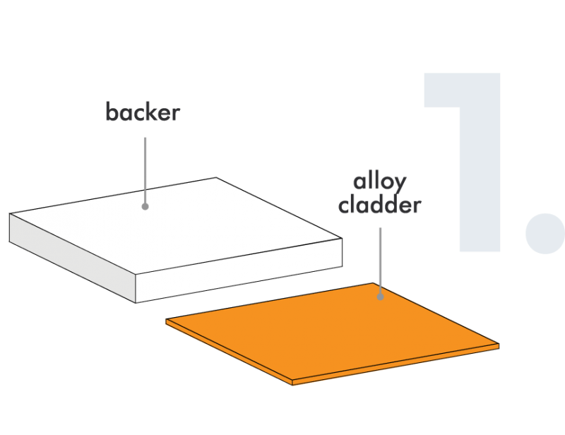 Explosion bonding surface preparation process